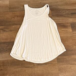 American Eagle Outfitters White Flowy Scoop Tank